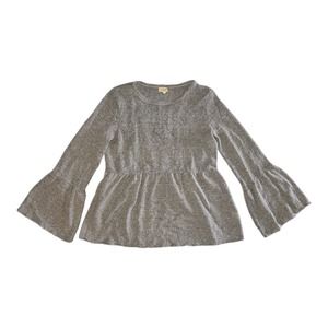 Piko 1988 Tunic Top, Women's Small, Long Sleeve, Flare, 100% Acrylic, Open Knit